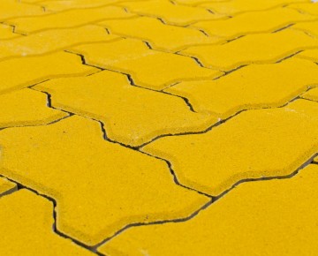 Тротуарная плитка BRAER Волна, Желтый